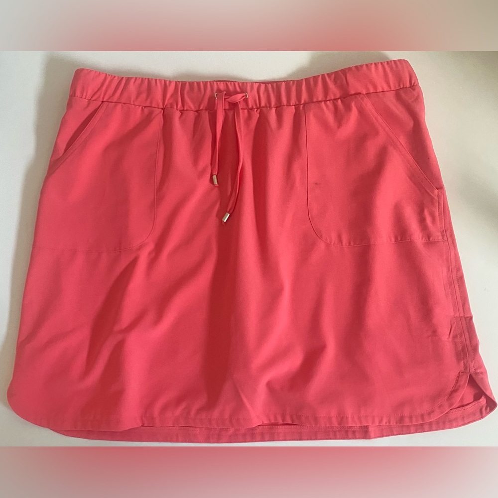 Chico’s Zenergy Coral Skort Elastic Waist Size 3 Women's Large